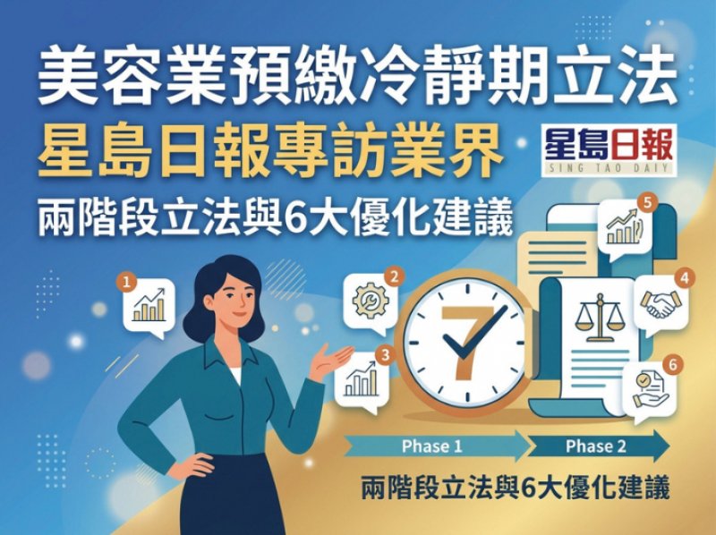 美容業預繳冷靜期立法｜星島日報專訪業界 兩階段立法與6大優化建議