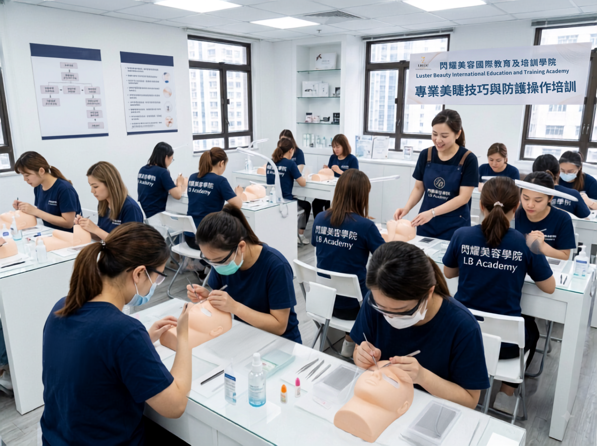 閃耀美容國際教育及培訓學院美睫學員學習現場