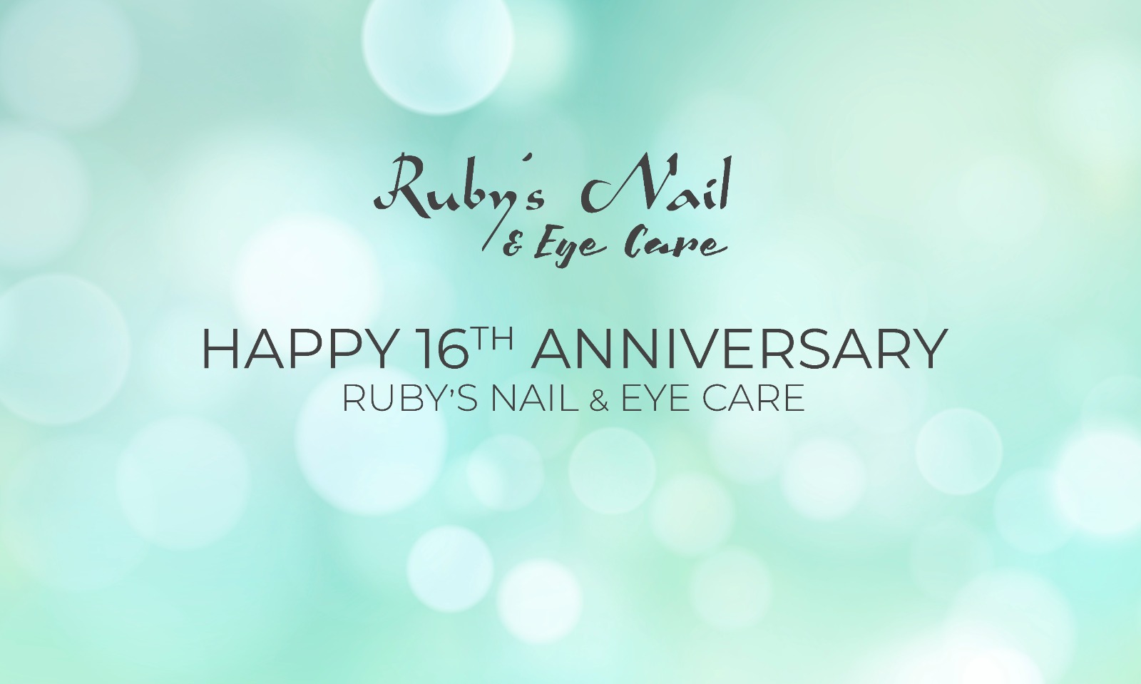 尖沙咀厚福街 Ruby's Nail and Eye Care RNEC 16 周年慶限時優惠海報